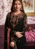 Black color straight cut salwar kameez 10064