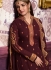 Brown color straight cut salwar kameez 10067