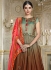 Multi color barfi silk wedding wear anarkali 3002