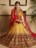 Mustuard satin wedding lehenga choli 1302