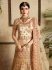 Cream satin wedding lehenga choli 1304