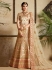 Cream satin wedding lehenga choli 1304