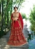 Prachi Desai Red beige silk wedding wear lehenga choli 19771