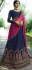 Prachi Desai Navy blue pink silk wedding wear lehenga choli  19772