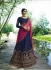 Prachi Desai Navy blue pink silk wedding wear lehenga choli  19772