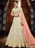 White silk net wedding lehenga choli 4992