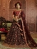 Brown Organza wedding wear lehenga choli 10655