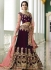 Wine silk embroidered Indian wedding lehenga choli 13172