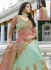 Sky blue heavy embroidered Indian wedding lehenga choli 13174