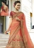 Peach heavy embroidered Indian wedding lehenga choli 13175