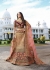 Cream purple heavy embroidered Indian wedding lehenga choli 13178