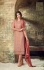 Peach heavy embroidered straight cut georgette salwar 53004