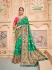 Green pink pure banarasi silk wedding saree 2010