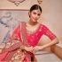 Pink banarasi silk wedding saree 2013