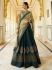 Mild green blue silk Indian wedding lehenga choli 801