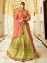 Fresh green peach silk Indian wedding lehenga choli 802