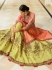 Fresh green peach silk Indian wedding lehenga choli 802