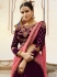 Wine pink silk Indian wedding lehenga choli 810