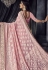 Pink bemberg Lucknowi designer party wear saree