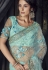 Sky blue Color net designer party wear saree