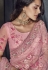 Pink Color net designer party wear saree