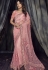 Pink Color net designer party wear saree