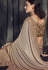 Beige and gold Color lycra designer party wear saree