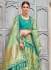 Pista green Banarasi silk wedding lehenga choli