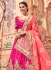 Pink Banarasi silk wedding lehenga choli
