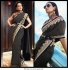 Bollywood Sabyasachi Inspired Kangana Ranautt Black Georgette saree