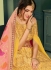 Yellow color silk Indian wedding lehenga choli 604