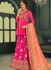 Gajri color silk Indian wedding lehenga choli 606