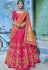 Pink silk Indian wedding lehenga choli 1004