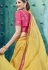 Yellow and pink silk Indian wedding lehenga choli 1008