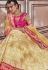 Yellow Gajri net Indian wedding lehenga choli 4604