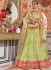 Green color net Indian wedding lehenga choli 4609