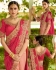 Pink silk Indian wedding wear saree 5017