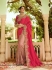 Pink silk Indian wedding wear saree 5017