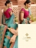 Green shaded and pink silk Indian wedding wear saree 5020