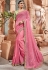 Pink silk Indian wedding wear saree 1911