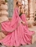 Pink silk Indian wedding wear saree 1911
