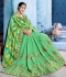Green and yellow color silk Indian wedding wear saree 1103