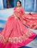 Pink color silk Indian wedding wear saree 1105