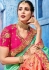 Pastel Pink color silk Indian wedding wear saree 1106