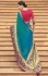 Teal banarasi weaving silk Indian wedding saree 1001