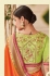 Orange banarasi weaving silk Indian wedding saree 1012