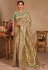 Beige color silk Indian wedding saree 928