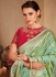 Pastel color silk Indian wedding saree 931