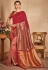 Maroon color silk Indian wedding saree 935