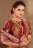 Maroon color silk Indian wedding saree 935